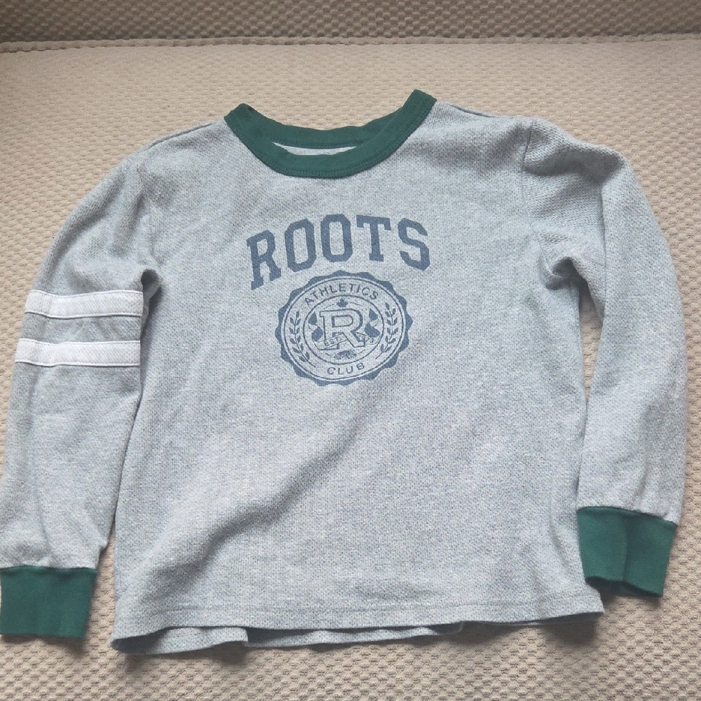 Roots Kids Long Sleeve Shirt with Green Accents
